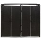 vidaXL Mülltonnenbox für 2 Tonnen Schwarz 140x80x117 cm Poly Rattan vidaXL Mülltonnenbox für 2 Tonnen Schwarz 140x80x117 cm Poly Rattan