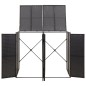vidaXL Mülltonnenbox für 2 Tonnen Schwarz 140x80x117 cm Poly Rattan vidaXL Mülltonnenbox für 2 Tonnen Schwarz 140x80x117 cm Poly Rattan