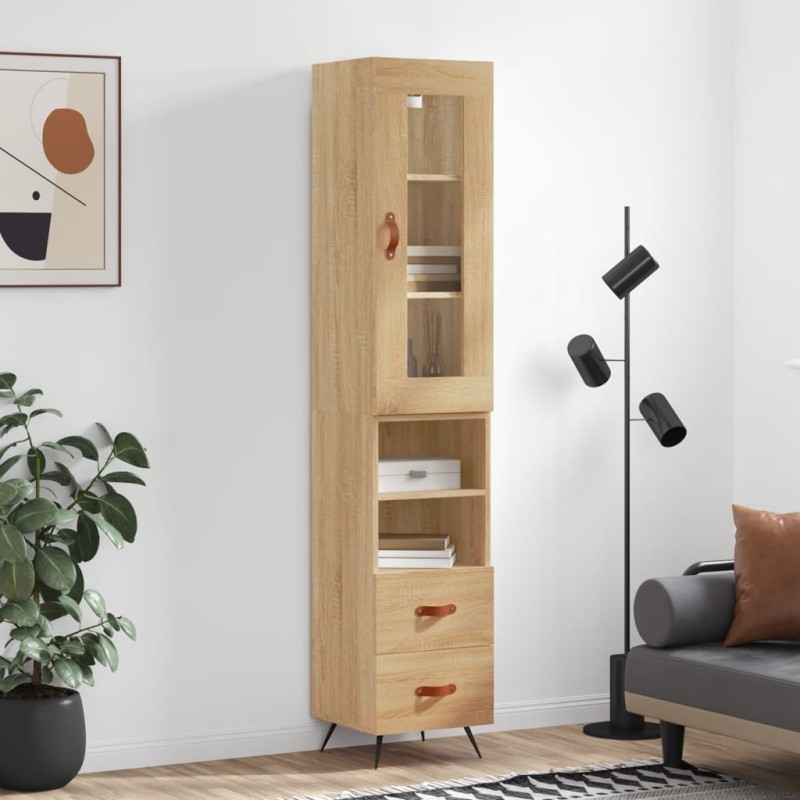 vidaXL Highboard Sonoma-Eiche 34,5x34x180 cm Holzwerkstoff vidaXL Highboard Sonoma-Eiche 34,5x34x180 cm Holzwerkstoff