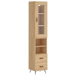 vidaXL Highboard Sonoma-Eiche 34,5x34x180 cm Holzwerkstoff