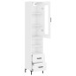 vidaXL Highboard Hochglanz-Weiß 34,5x34x180 cm Holzwerkstoff vidaXL Highboard Hochglanz-Weiß 34,5x34x180 cm Holzwerkstoff