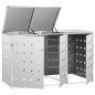 vidaXL Mülltonnenbox für 3 Tonnen 240 L Edelstahl vidaXL Mülltonnenbox für 3 Tonnen 240 L Edelstahl