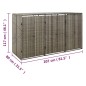 vidaXL Mülltonnenbox für 3 Tonnen Grau 207x80x117 cm Poly Rattan vidaXL Mülltonnenbox für 3 Tonnen Grau 207x80x117 cm Poly Rattan