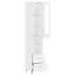 vidaXL Highboard Hochglanz-Weiß 34,5x34x180 cm Holzwerkstoff vidaXL Highboard Hochglanz-Weiß 34,5x34x180 cm Holzwerkstoff