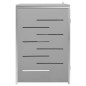 vidaXL Mülltonnenbox für 1 Tonne 69x77,5x112,5 cm Edelstahl vidaXL Mülltonnenbox für 1 Tonne 69x77,5x112,5 cm Edelstahl