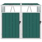 vidaXL Mülltonnenbox für 2 Mülltonnen Grün 143×81×121 cm Stahl vidaXL Mülltonnenbox für 2 Mülltonnen Grün 143×81×121 cm Stahl