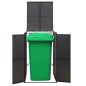 vidaXL Mülltonnenbox für 1 Tonne Schwarz 70x80x117 cm Poly Rattan vidaXL Mülltonnenbox für 1 Tonne Schwarz 70x80x117 cm Poly Rattan
