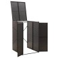 vidaXL Mülltonnenbox für 1 Tonne Schwarz 70x80x117 cm Poly Rattan vidaXL Mülltonnenbox für 1 Tonne Schwarz 70x80x117 cm Poly Rattan