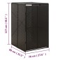 vidaXL Mülltonnenbox für 1 Tonne Schwarz 70x80x117 cm Poly Rattan vidaXL Mülltonnenbox für 1 Tonne Schwarz 70x80x117 cm Poly Rattan