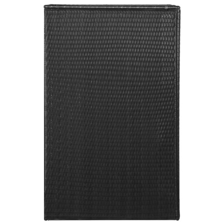 vidaXL Mülltonnenbox für 1 Tonne Schwarz 76x78x120 cm Poly Rattan 
