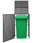 vidaXL Mülltonnenbox für 1 Tonne Schwarz 76x78x120 cm Poly Rattan vidaXL Mülltonnenbox für 1 Tonne Schwarz 76x78x120 cm Poly Rattan