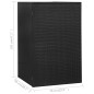 vidaXL Mülltonnenbox für 1 Tonne Schwarz 76x78x120 cm Poly Rattan vidaXL Mülltonnenbox für 1 Tonne Schwarz 76x78x120 cm Poly Rattan