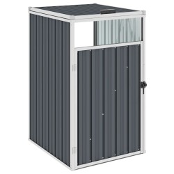vidaXL Mülltonnenbox Grau 72×81×121 cm Stahl