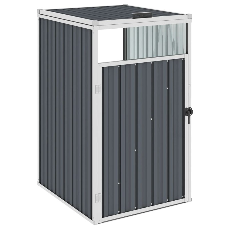 vidaXL Mülltonnenbox Grau 72×81×121 cm Stahl vidaXL Mülltonnenbox Grau 72×81×121 cm Stahl