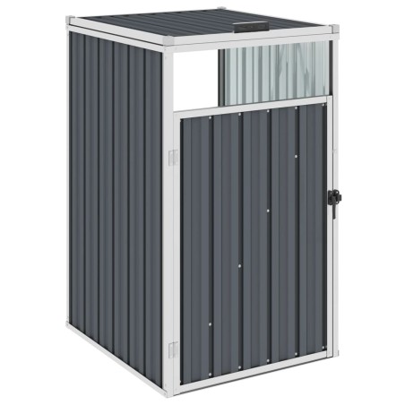 vidaXL Mülltonnenbox Grau 72×81×121 cm Stahl