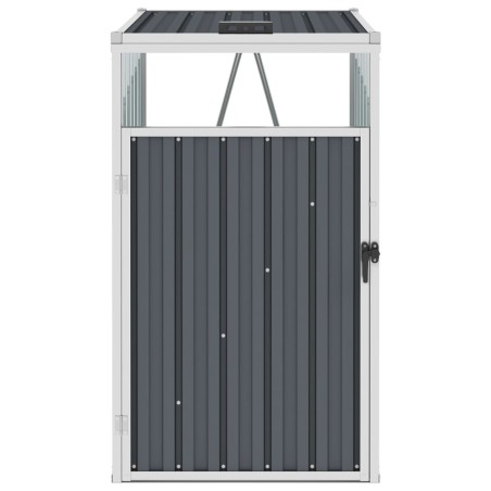 vidaXL Mülltonnenbox Grau 72×81×121 cm Stahl