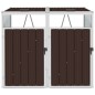 vidaXL Mülltonnenbox für 2 Mülltonnen Braun 143×81×121 cm Stahl vidaXL Mülltonnenbox für 2 Mülltonnen Braun 143×81×121 cm Stahl