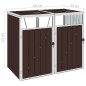 vidaXL Mülltonnenbox für 2 Mülltonnen Braun 143×81×121 cm Stahl vidaXL Mülltonnenbox für 2 Mülltonnen Braun 143×81×121 cm Stahl