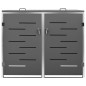 vidaXL Mülltonnenbox für 2 Tonnen 138x77,5x112,5 cm Edelstahl vidaXL Mülltonnenbox für 2 Tonnen 138x77,5x112,5 cm Edelstahl