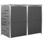vidaXL Mülltonnenbox für 2 Tonnen 138x77,5x112,5 cm Edelstahl vidaXL Mülltonnenbox für 2 Tonnen 138x77,5x112,5 cm Edelstahl