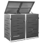 vidaXL Mülltonnenbox für 2 Tonnen 138x77,5x112,5 cm Edelstahl vidaXL Mülltonnenbox für 2 Tonnen 138x77,5x112,5 cm Edelstahl
