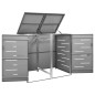 vidaXL Mülltonnenbox für 2 Tonnen 138x77,5x112,5 cm Edelstahl vidaXL Mülltonnenbox für 2 Tonnen 138x77,5x112,5 cm Edelstahl