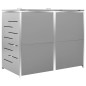 vidaXL Mülltonnenbox für 2 Tonnen 138x77,5x115,5 cm Edelstahl vidaXL Mülltonnenbox für 2 Tonnen 138x77,5x115,5 cm Edelstahl