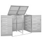 vidaXL Mülltonnenbox für 2 Tonnen 138x77,5x115,5 cm Edelstahl vidaXL Mülltonnenbox für 2 Tonnen 138x77,5x115,5 cm Edelstahl