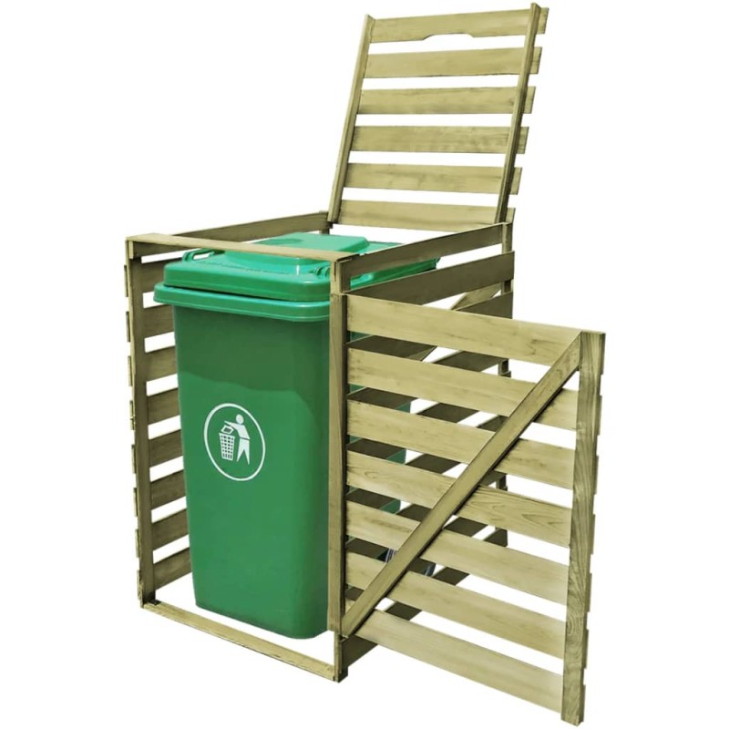 vidaXL Mülltonnenbox für 1 Tonne 240 L Imprägniertes Holz vidaXL Mülltonnenbox für 1 Tonne 240 L Imprägniertes Holz