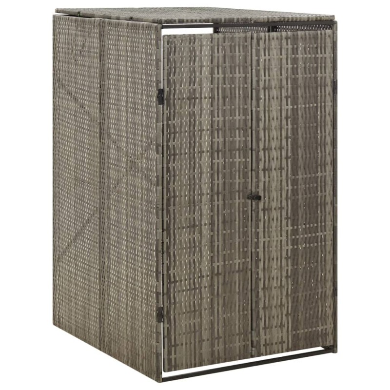 vidaXL Mülltonnenbox für 1 Tonne Grau 70x80x117 cm Poly Rattan vidaXL Mülltonnenbox für 1 Tonne Grau 70x80x117 cm Poly Rattan