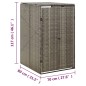 vidaXL Mülltonnenbox für 1 Tonne Grau 70x80x117 cm Poly Rattan vidaXL Mülltonnenbox für 1 Tonne Grau 70x80x117 cm Poly Rattan