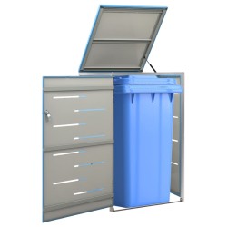 vidaXL Mülltonnenbox für 1 Tonne 69x77,5x115 cm Edelstahl