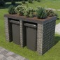 vidaXL Gabionenwand für Mülltonne Verzinkter Stahl 190x100x130 cm vidaXL Gabionenwand für Mülltonne Verzinkter Stahl 190x100x130 cm