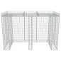 vidaXL Gabionenwand für Mülltonne Verzinkter Stahl 190x100x130 cm vidaXL Gabionenwand für Mülltonne Verzinkter Stahl 190x100x130 cm