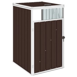 vidaXL Mülltonnenbox Braun 72×81×121 cm Stahl