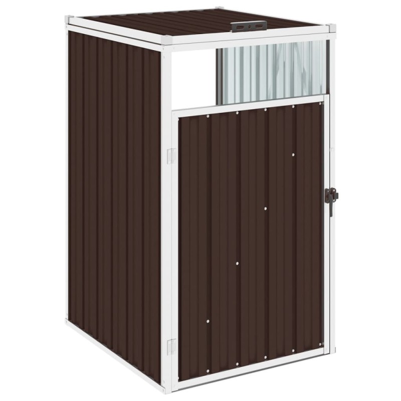 vidaXL Mülltonnenbox Braun 72×81×121 cm Stahl vidaXL Mülltonnenbox Braun 72×81×121 cm Stahl