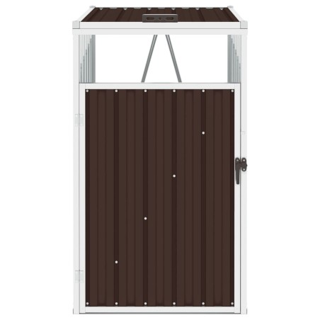 vidaXL Mülltonnenbox Braun 72×81×121 cm Stahl