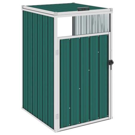 vidaXL Mülltonnenbox Grün 72×81×121 cm Stahl
