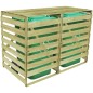vidaXL Mülltonnenbox für 2 Tonnen 240 L Imprägniertes Holz vidaXL Mülltonnenbox für 2 Tonnen 240 L Imprägniertes Holz