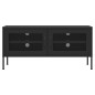 vidaXL TV-Schrank Schwarz 105x35x50 cm Stahl vidaXL TV-Schrank Schwarz 105x35x50 cm Stahl