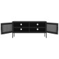 vidaXL TV-Schrank Schwarz 105x35x50 cm Stahl vidaXL TV-Schrank Schwarz 105x35x50 cm Stahl