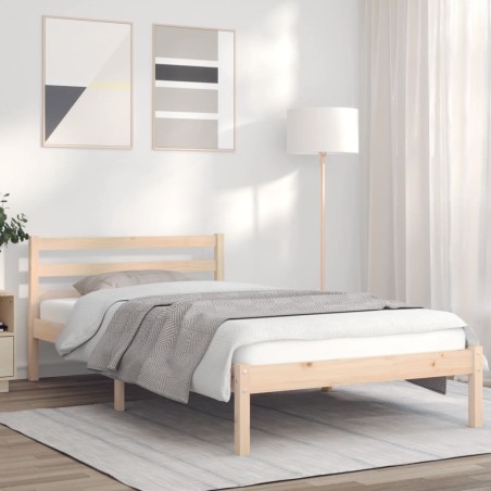 vidaXL Massivholzbett 75x190 cm Kiefer 2FT6 Small Single