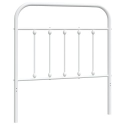 vidaXL Kopfteil Metall Weiß 90 cm