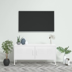 vidaXL TV-Schrank Weiß 105x35x50 cm Stahl    