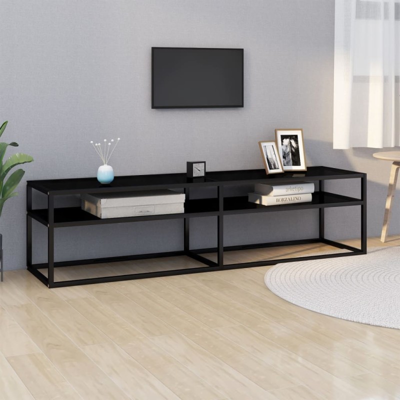 vidaXL TV-Schrank Schwarz 160x40x40,5 cm Hartglas vidaXL TV-Schrank Schwarz 160x40x40,5 cm Hartglas