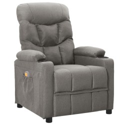 vidaXL Massagesessel Hellgrau Stoff