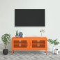 vidaXL TV-Schrank Orange 105x35x50 cm Stahl vidaXL TV-Schrank Orange 105x35x50 cm Stahl