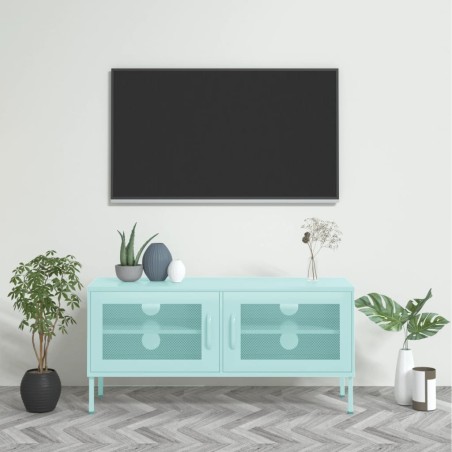 vidaXL TV-Schrank Minzgrün 105x35x50 cm Stahl    