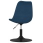 Esszimmerstühle 4 Stk. Drehbar Blau Samt Esszimmerstühle 4 Stk. Drehbar Blau Samt