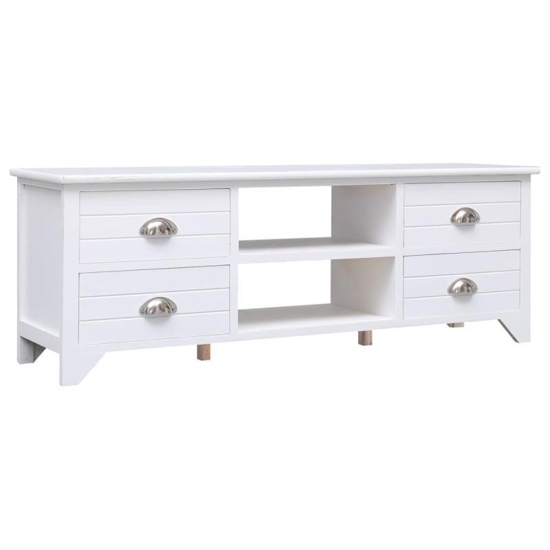 vidaXL TV-Schrank Weiß 108x30x40 cm Massivholz Paulownia vidaXL TV-Schrank Weiß 108x30x40 cm Massivholz Paulownia